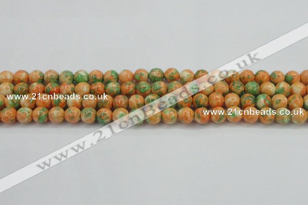 CRF310 15.5 inches 10mm round dyed rain flower stone beads wholesale