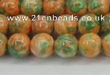 CRF311 15.5 inches 12mm round dyed rain flower stone beads wholesale