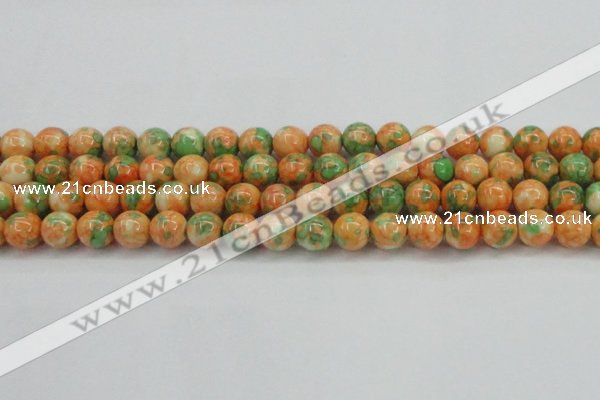 CRF312 15.5 inches 14mm round dyed rain flower stone beads wholesale