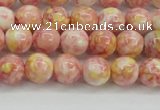 CRF315 15.5 inches 6mm round dyed rain flower stone beads wholesale