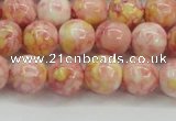 CRF317 15.5 inches 10mm round dyed rain flower stone beads wholesale