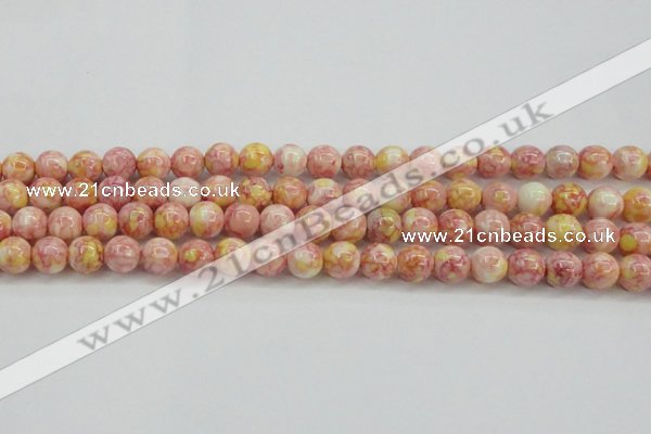 CRF317 15.5 inches 10mm round dyed rain flower stone beads wholesale