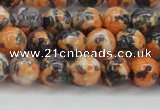 CRF323 15.5 inches 8mm round dyed rain flower stone beads wholesale