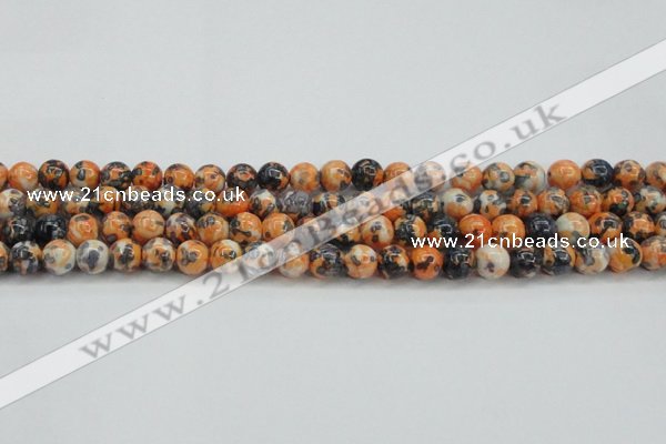 CRF323 15.5 inches 8mm round dyed rain flower stone beads wholesale