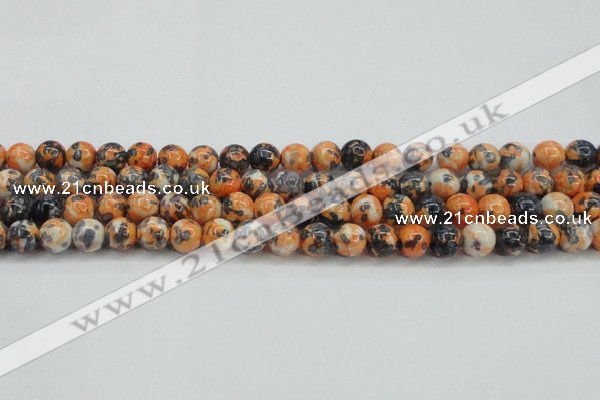 CRF324 15.5 inches 10mm round dyed rain flower stone beads wholesale