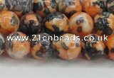 CRF325 15.5 inches 12mm round dyed rain flower stone beads wholesale