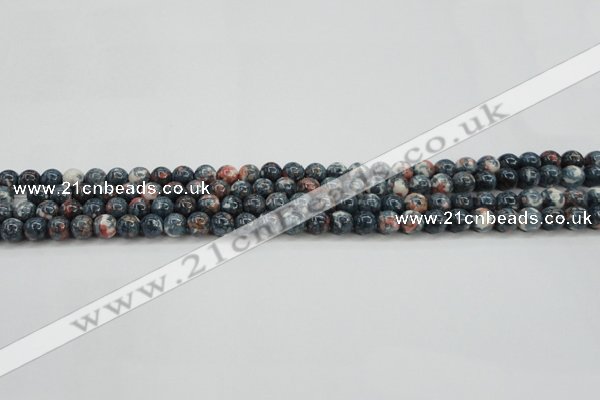 CRF328 15.5 inches 4mm round dyed rain flower stone beads wholesale