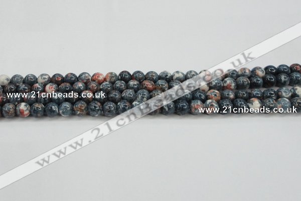 CRF330 15.5 inches 8mm round dyed rain flower stone beads wholesale