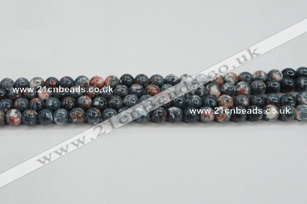 CRF331 15.5 inches 10mm round dyed rain flower stone beads wholesale