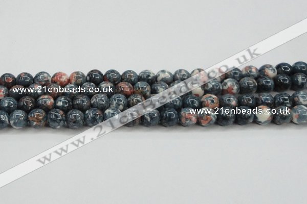 CRF333 15.5 inches 14mm round dyed rain flower stone beads wholesale
