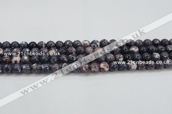 CRF338 15.5 inches 10mm round dyed rain flower stone beads wholesale