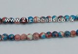 CRF34 15.5 inches 4mm round dyed rain flower stone beads wholesale