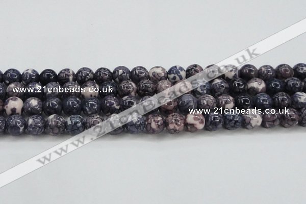 CRF340 15.5 inches 14mm round dyed rain flower stone beads wholesale