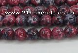 CRF342 15.5 inches 4mm round dyed rain flower stone beads wholesale