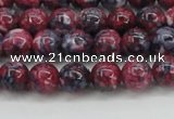 CRF343 15.5 inches 6mm round dyed rain flower stone beads wholesale