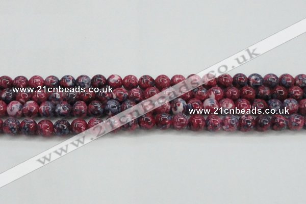 CRF345 15.5 inches 10mm round dyed rain flower stone beads wholesale