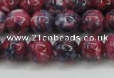 CRF346 15.5 inches 12mm round dyed rain flower stone beads wholesale