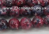 CRF347 15.5 inches 14mm round dyed rain flower stone beads wholesale