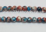 CRF35 15.5 inches 6mm round dyed rain flower stone beads wholesale