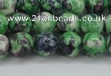 CRF352 15.5 inches 10mm round dyed rain flower stone beads wholesale