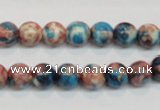 CRF36 15.5 inches 8mm round dyed rain flower stone beads wholesale