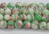 CRF380 15.5 inches 4mm round dyed rain flower stone beads wholesale