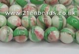 CRF382 15.5 inches 8mm round dyed rain flower stone beads wholesale