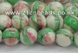 CRF384 15.5 inches 12mm round dyed rain flower stone beads wholesale