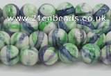 CRF387 15.5 inches 6mm round dyed rain flower stone beads wholesale