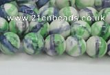 CRF388 15.5 inches 8mm round dyed rain flower stone beads wholesale