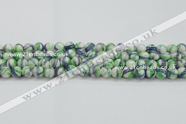 CRF390 15.5 inches 12mm round dyed rain flower stone beads wholesale