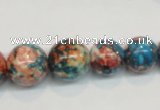 CRF41 15.5 inches multi sizes round dyed rain flower stone beads