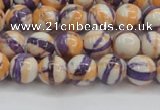 CRF411 15.5 inches 6mm round dyed rain flower stone beads wholesale