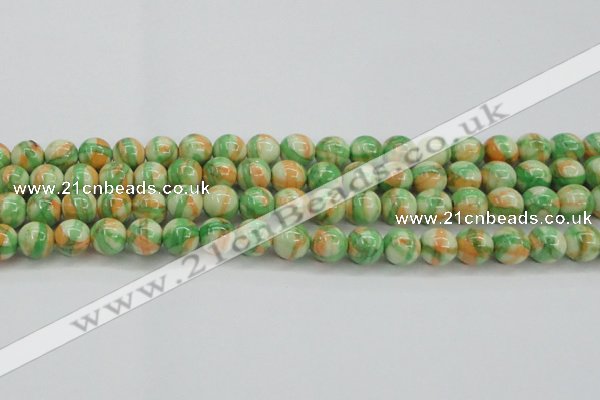 CRF420 15.5 inches 12mm round dyed rain flower stone beads wholesale