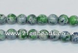 CRF43 15.5 inches 6mm round dyed rain flower stone beads wholesale