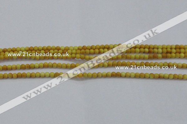 CRF436 15.5 inches 3mm round dyed rain flower stone beads wholesale