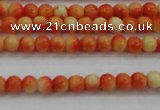 CRF437 15.5 inches 3mm round dyed rain flower stone beads wholesale