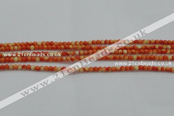 CRF437 15.5 inches 3mm round dyed rain flower stone beads wholesale