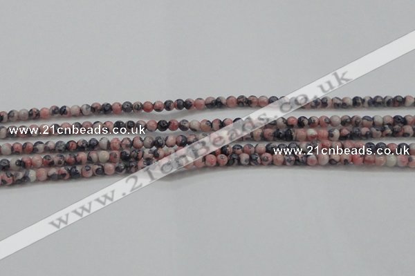 CRF445 15.5 inches 3mm round dyed rain flower stone beads wholesale