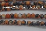 CRF446 15.5 inches 3mm round dyed rain flower stone beads wholesale