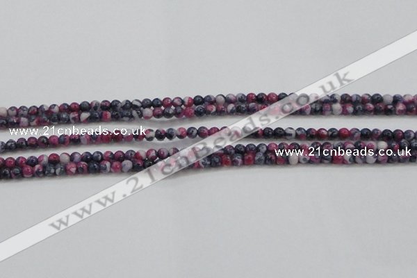 CRF447 15.5 inches 3mm round dyed rain flower stone beads wholesale