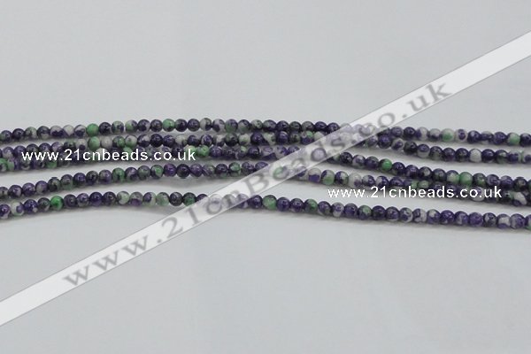 CRF448 15.5 inches 3mm round dyed rain flower stone beads wholesale