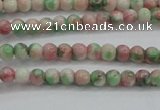 CRF449 15.5 inches 3mm round dyed rain flower stone beads wholesale