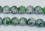 CRF45 15.5 inches 10mm round dyed rain flower stone beads wholesale