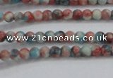 CRF450 15.5 inches 3mm round dyed rain flower stone beads wholesale