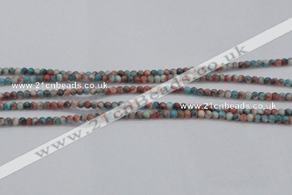 CRF450 15.5 inches 3mm round dyed rain flower stone beads wholesale