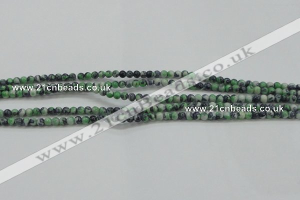 CRF453 15.5 inches 3mm round dyed rain flower stone beads wholesale