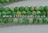 CRF454 15.5 inches 3mm round dyed rain flower stone beads wholesale