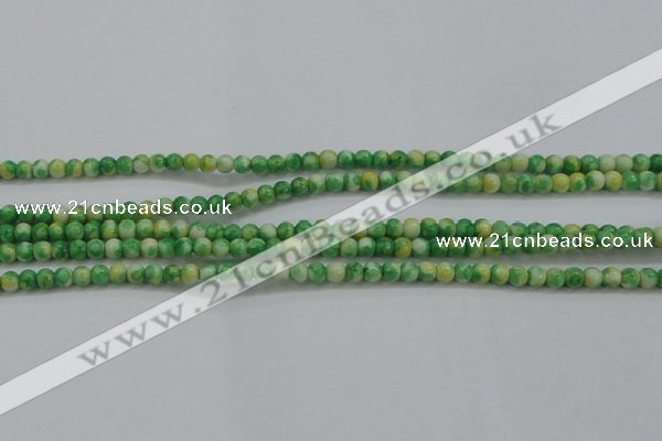 CRF454 15.5 inches 3mm round dyed rain flower stone beads wholesale