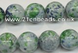 CRF48 15.5 inches 16mm round dyed rain flower stone beads wholesale